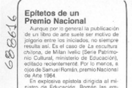 Epítetos de un Premio Nacional.