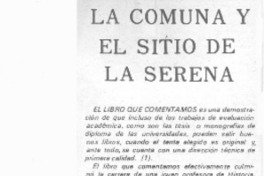 La comuna y el sitio de La Serena.