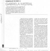 Gabriela Mistral.