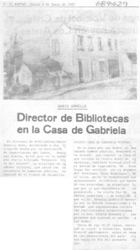 Director de Bibliotecas en la casa de Gabriela.