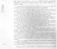 Los Pies en la tierra.