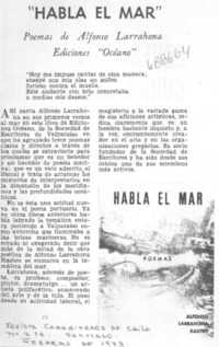 Habla el mar".