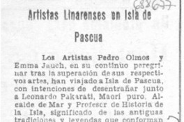 Artistas linarenses en Isla de Pascua.