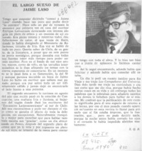El largo sueño de Jaime Laso