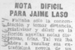 Nota difícil para Jaime Laso.