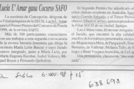Lucía L'Amar gana concurso SAFO.