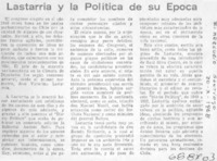 Lastarria y la política de su época.