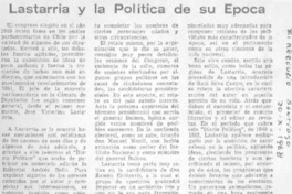 Lastarria y la política de su época.