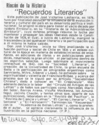 Recuerdos literarios".