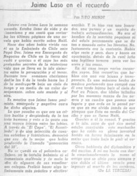 Jaime Laso en el recuerdo