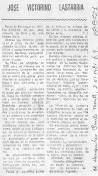 José Victorino Lastarria.