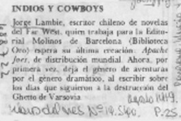 Indios y cowboys.