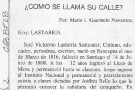 Cómo se llama su calle?