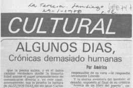 Algunos días, crónicas demasiado humanas