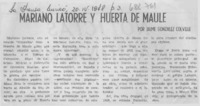 Mariano Latorre y huerta de Maule