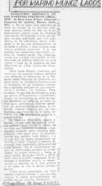 Evolución histórica de los partidos políticos chilenos".