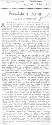 Periodista y escritor