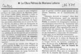 La obra pétrea de Mariano Latorre