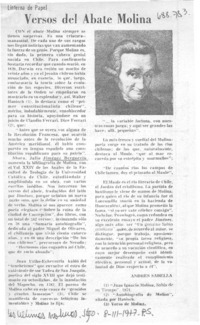 Versos del Abate Molina