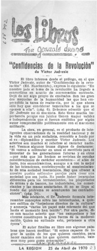 Confidencias de la revolución