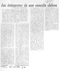 Los intérpretes de una comedia chilena