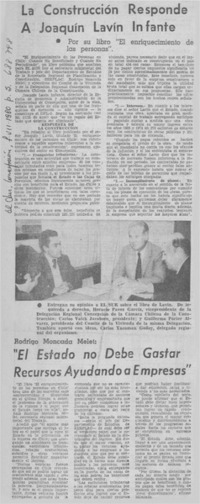 La construcción responde a Joaquín Lavín Infante.
