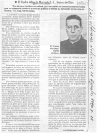 El Padre Alberto Hurtado S.J., siervo de Dios