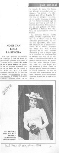 No es tan loca la señora.