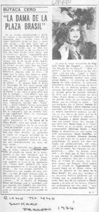 La dama de la plaza Brasil