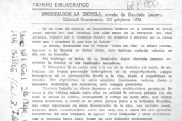 Incendiaron la escuela