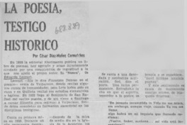 La poesía, testigo histórico