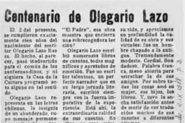 Centenario de Olegario Lazo