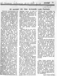 El coronel (R) don Armando León Pacheco