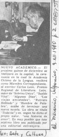 Nuevo académico.