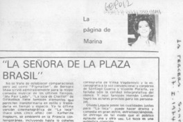 La señora de la plaza Brasil".