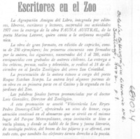 Escritores en el Zoo.