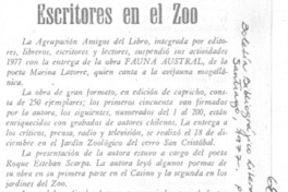 Escritores en el Zoo.