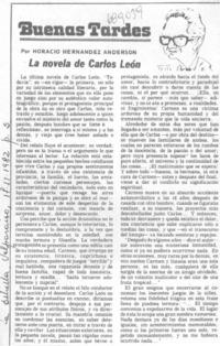 La novela de Carlos León