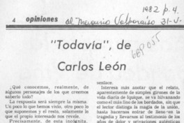 Todavía", de Carlos León