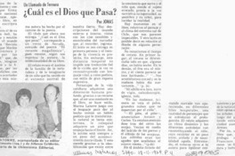 Cuál es el Dios que pasa?