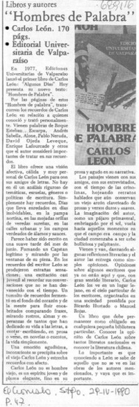 Hombres de palabra".