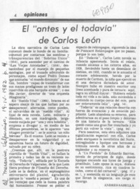 El "antes y el todavía" de Carlos León.