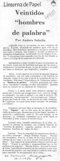 Veintidós "hombres de palabra"