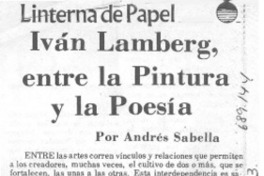 Iván Lamberg, entre la pintura y la poesía