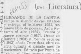 Fernando de la Lastra.