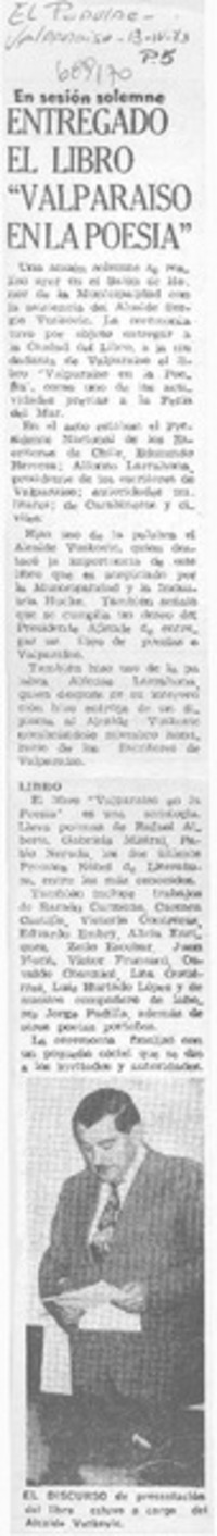Entregado el libro "Valparaíso en la poesía".