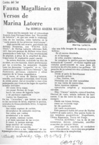 Fauna magallánica en versos de Marina Latorre