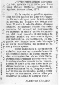 Interpretación histórica del huaso chileno