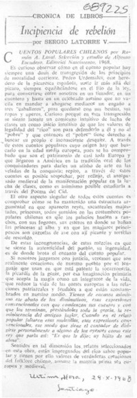 Incipiencia de rebelión