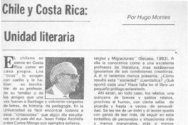 Chile y Costa Rica, unidad literaria